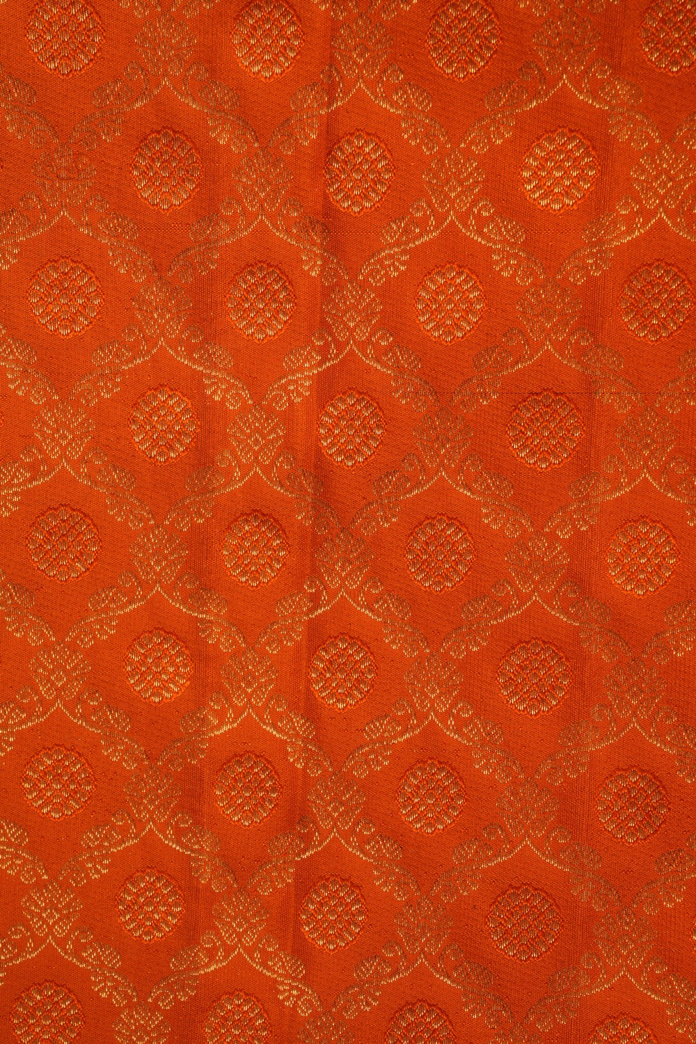 Orange Brocade Kanchipattu Saree
