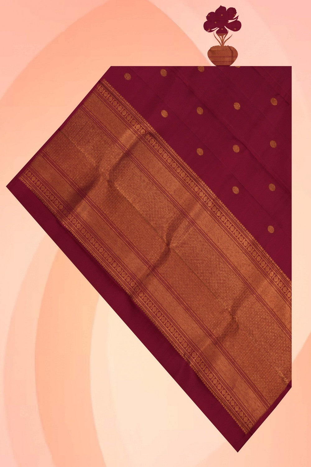 Image of Kanchi Pattu Plum Pink Dupatta