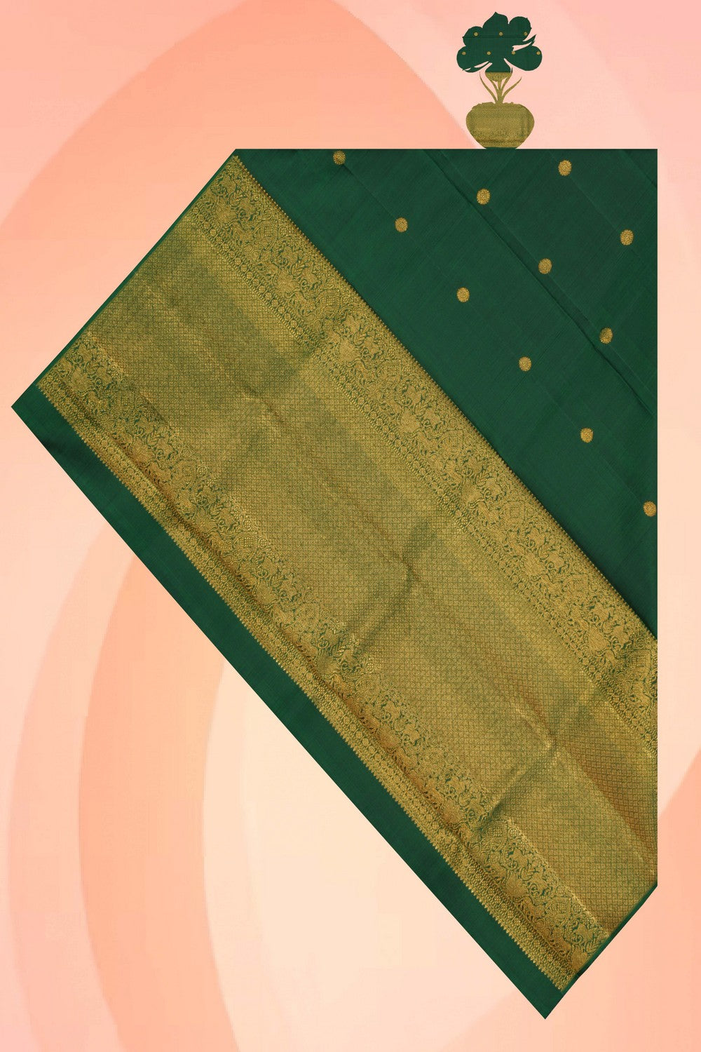 Image of Kanchi Pattu Green Dupatta