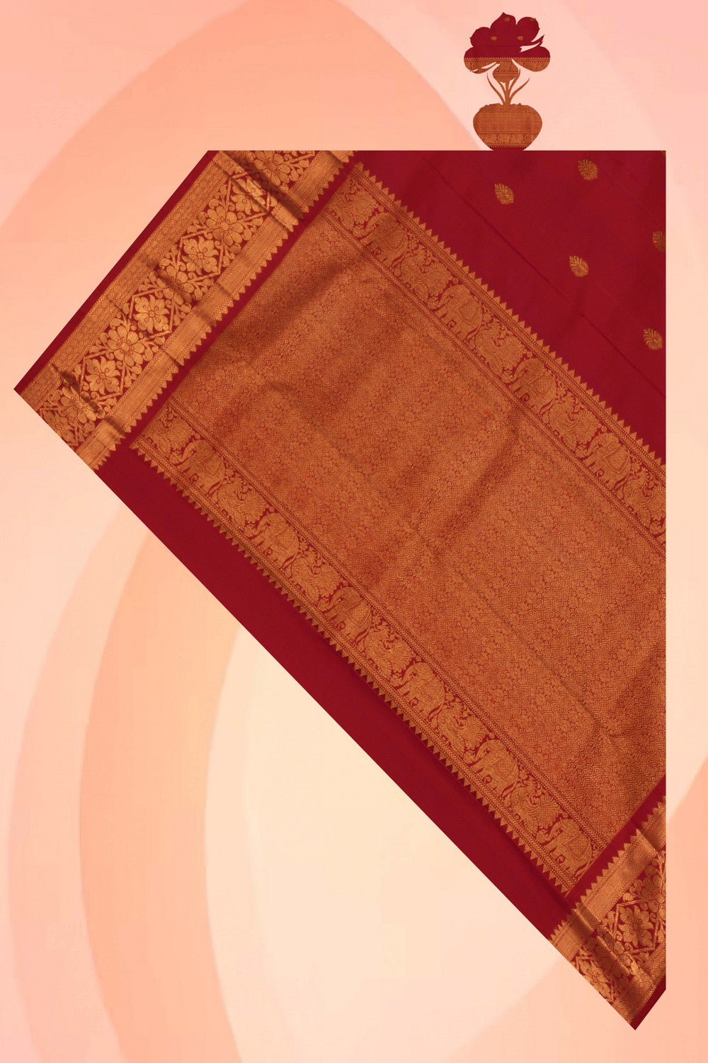 Image of Kanchi Pattu Red Dupatta