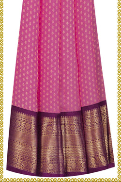 Image of Kanchipattu Pavada Pink Unstitched Set