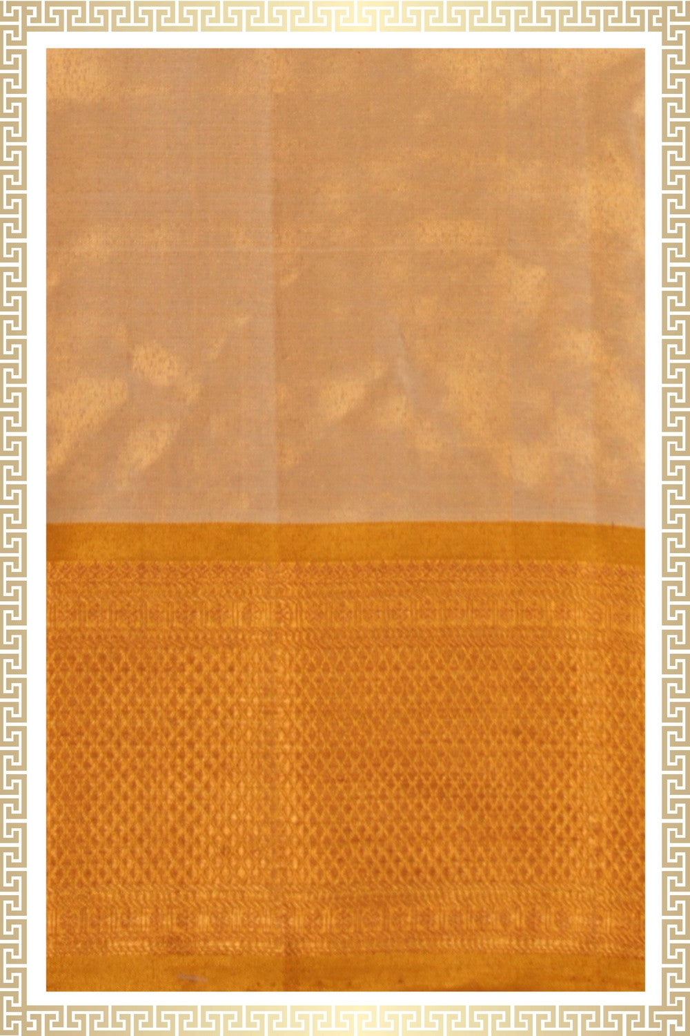 Image of Kanchi Silk Off-White Dhoti With Kanduva (8 X 4)