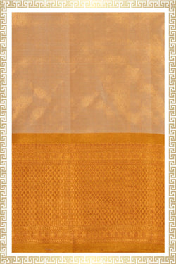 Image of Kanchi Silk Off-White Dhoti With Kanduva (8 X 4)