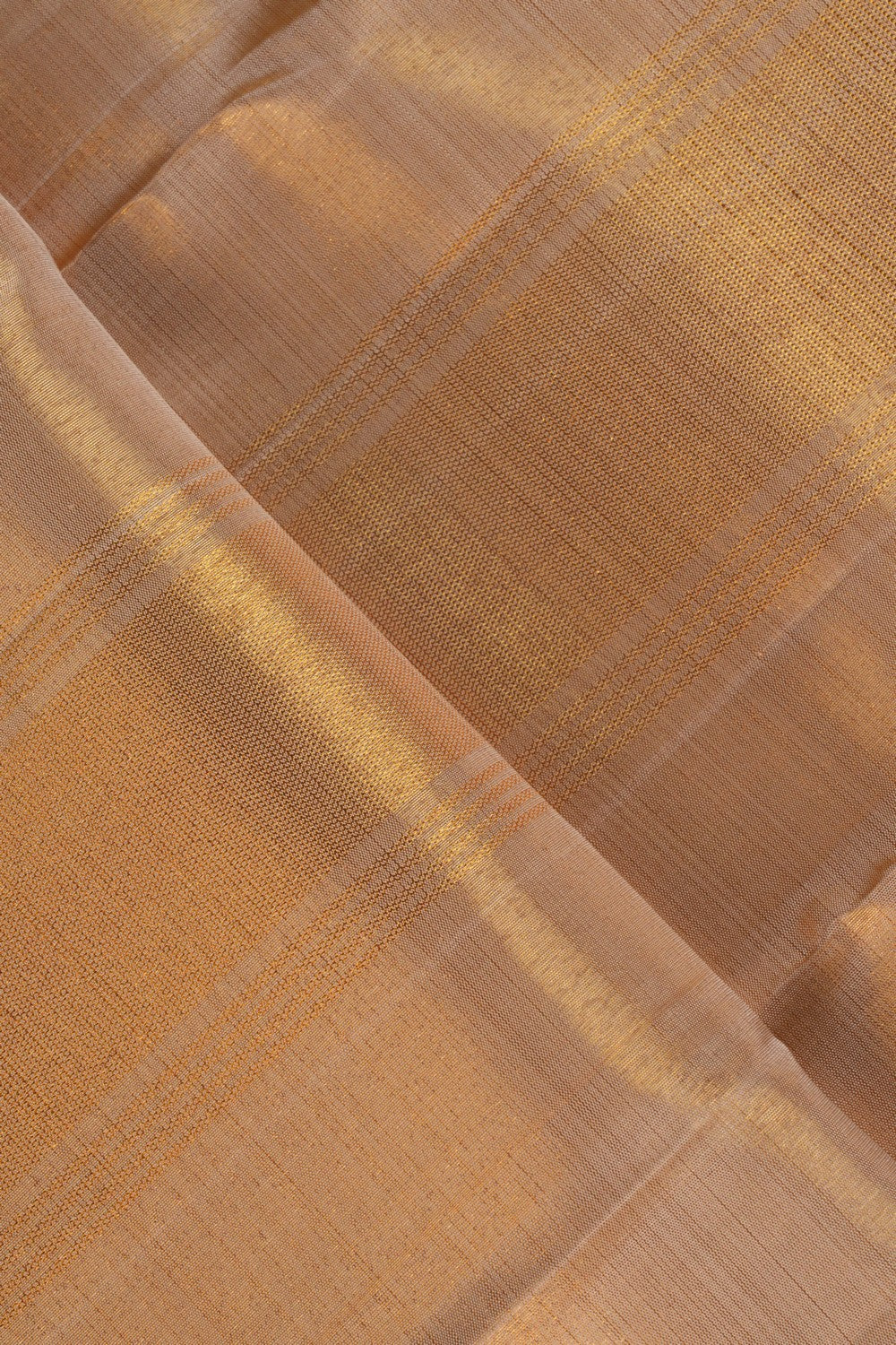 Image of Kanchi Silk Off-White Dhoti With Kanduva (8 X 4)