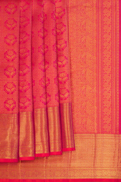 Image of Kanchipattu Brocade Fuchsia Pink Saree
