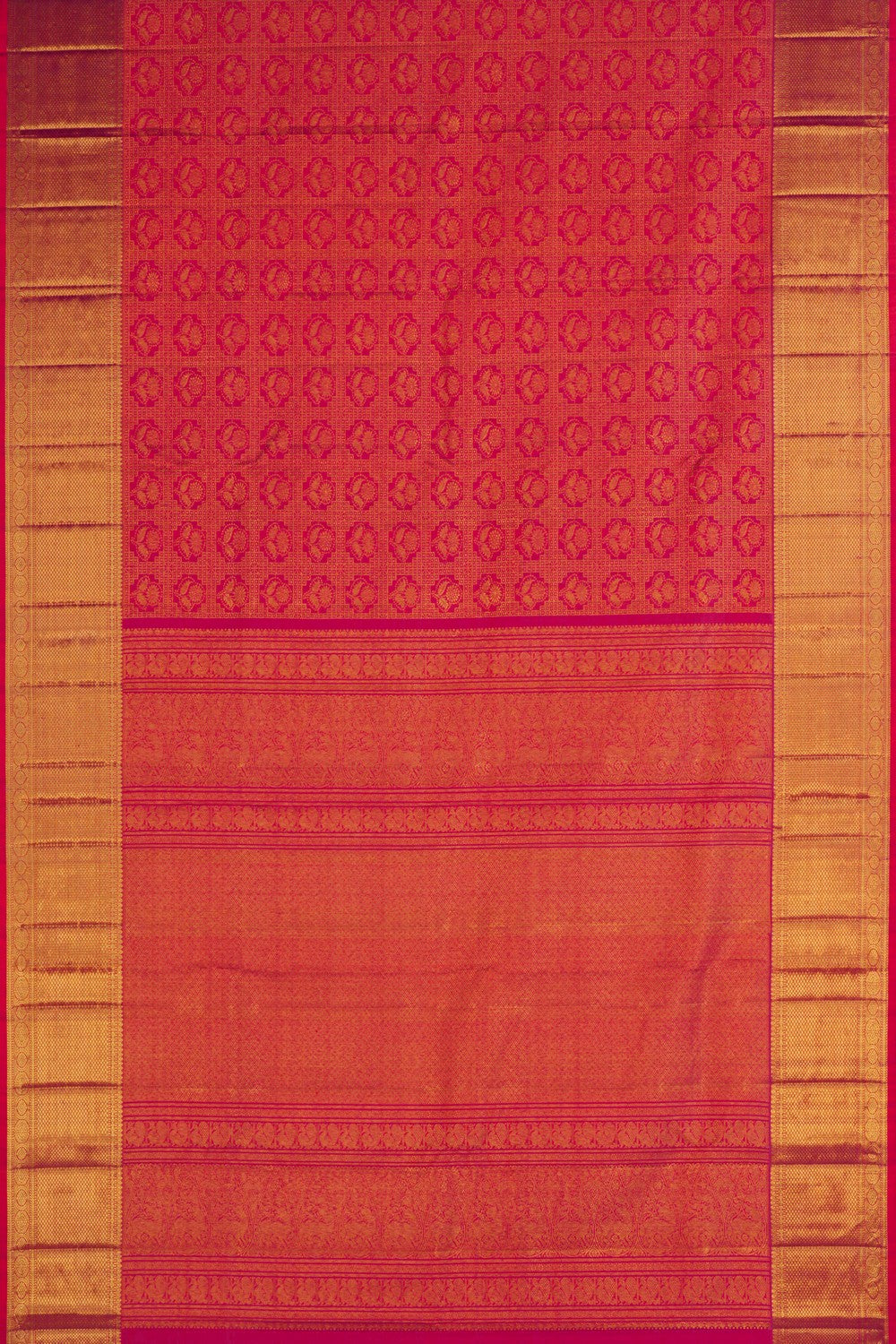 Kanchipattu Brocade Fuchsia Pink Saree