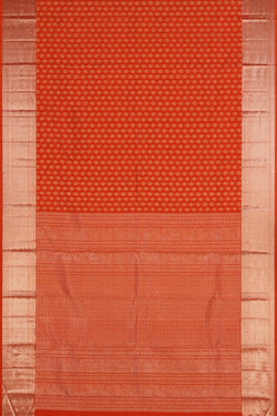 Image of Kanchipattu Brocade Orange Saree
