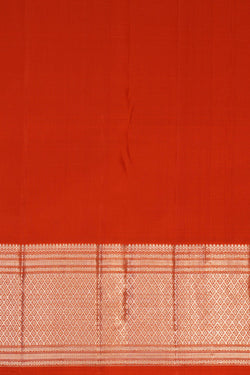Image of Kanchipattu Brocade Orange Saree