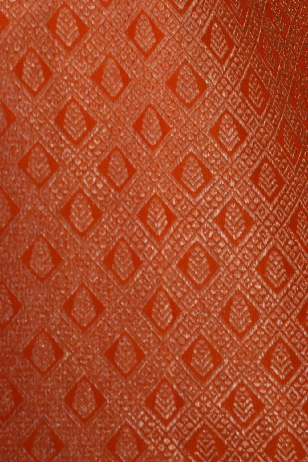 Image of Kanchipattu Brocade Orange Saree