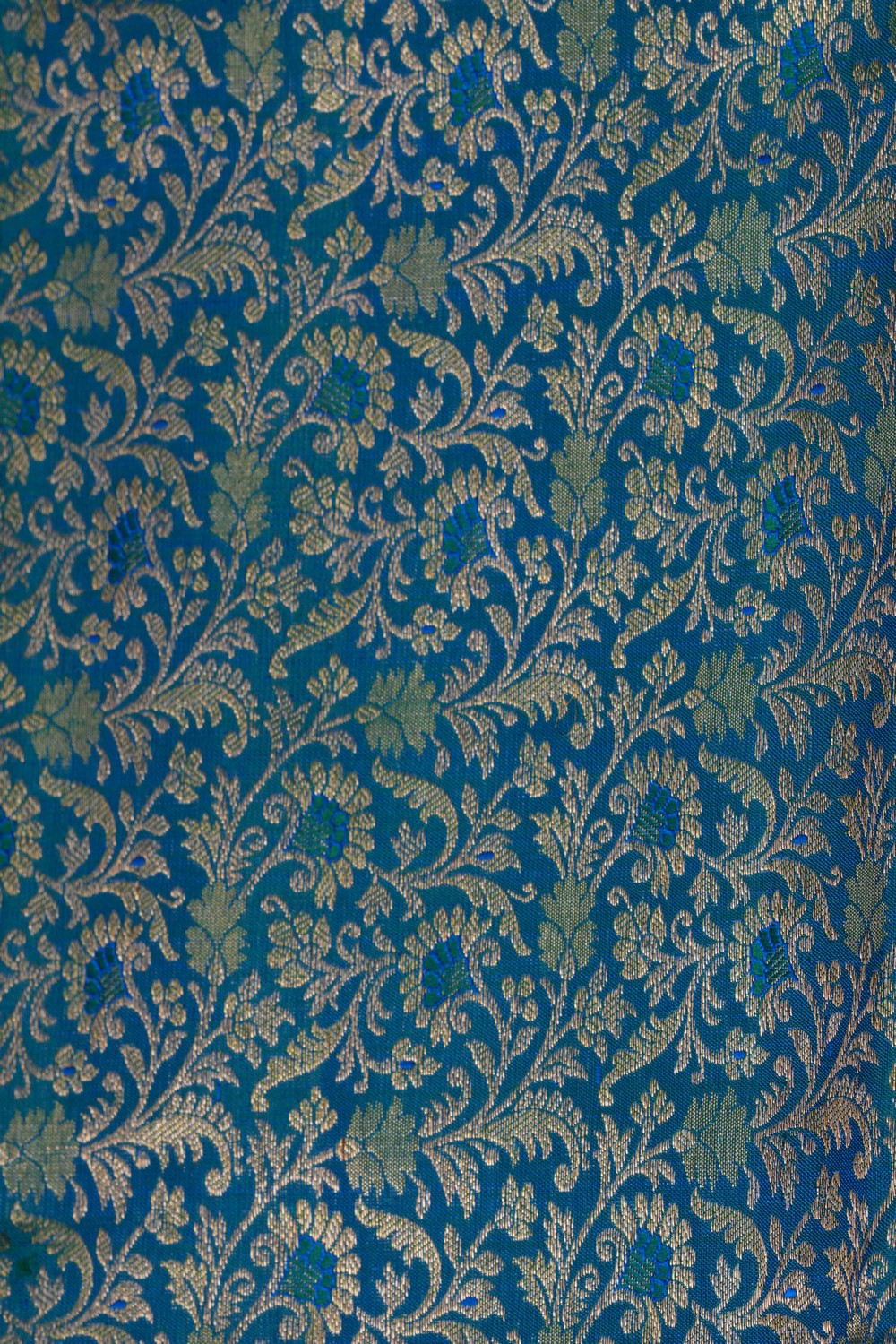 Kanchipattu Brocade Teal Blue Saree