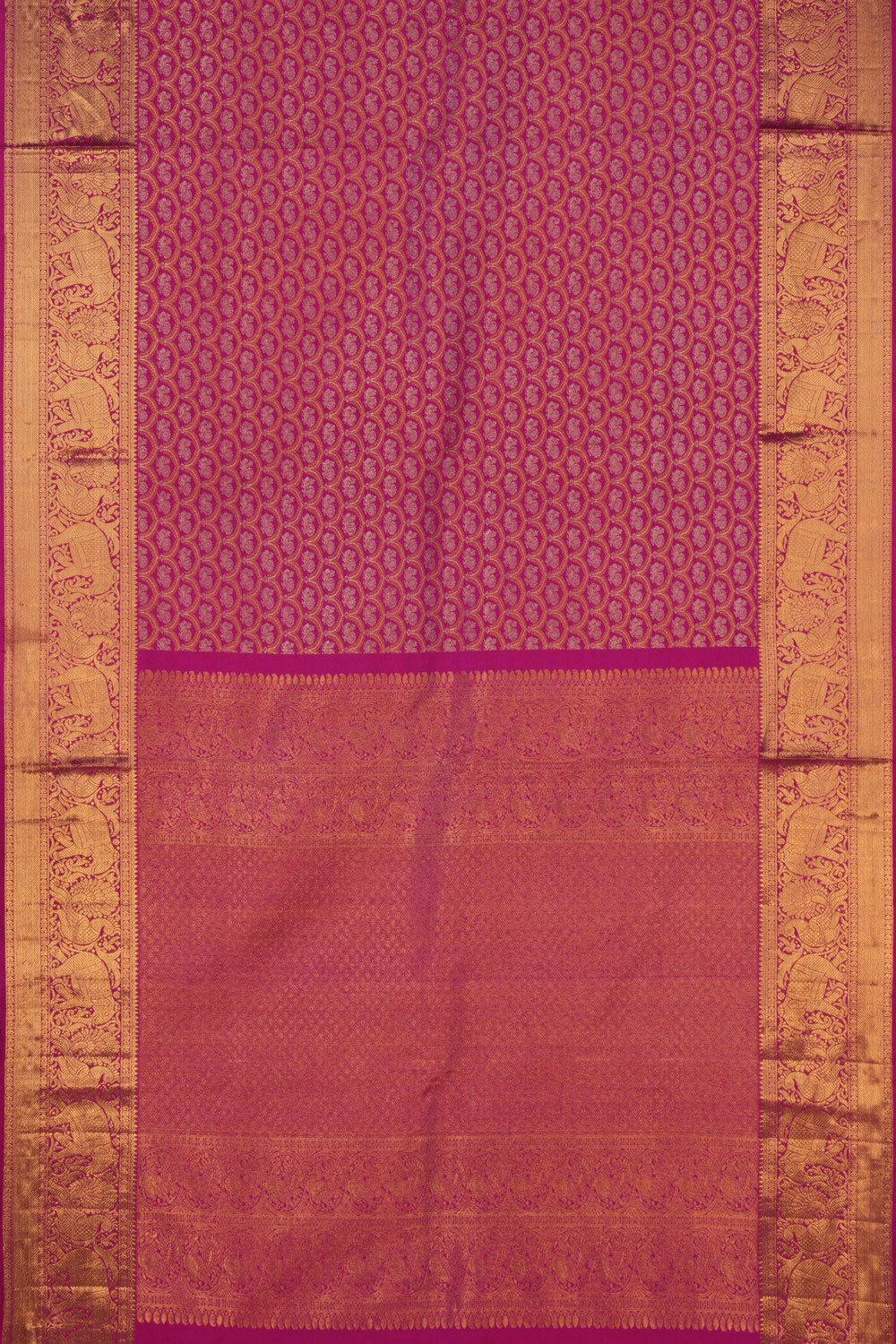 Image of Kanchipattu Brocade Pink Saree