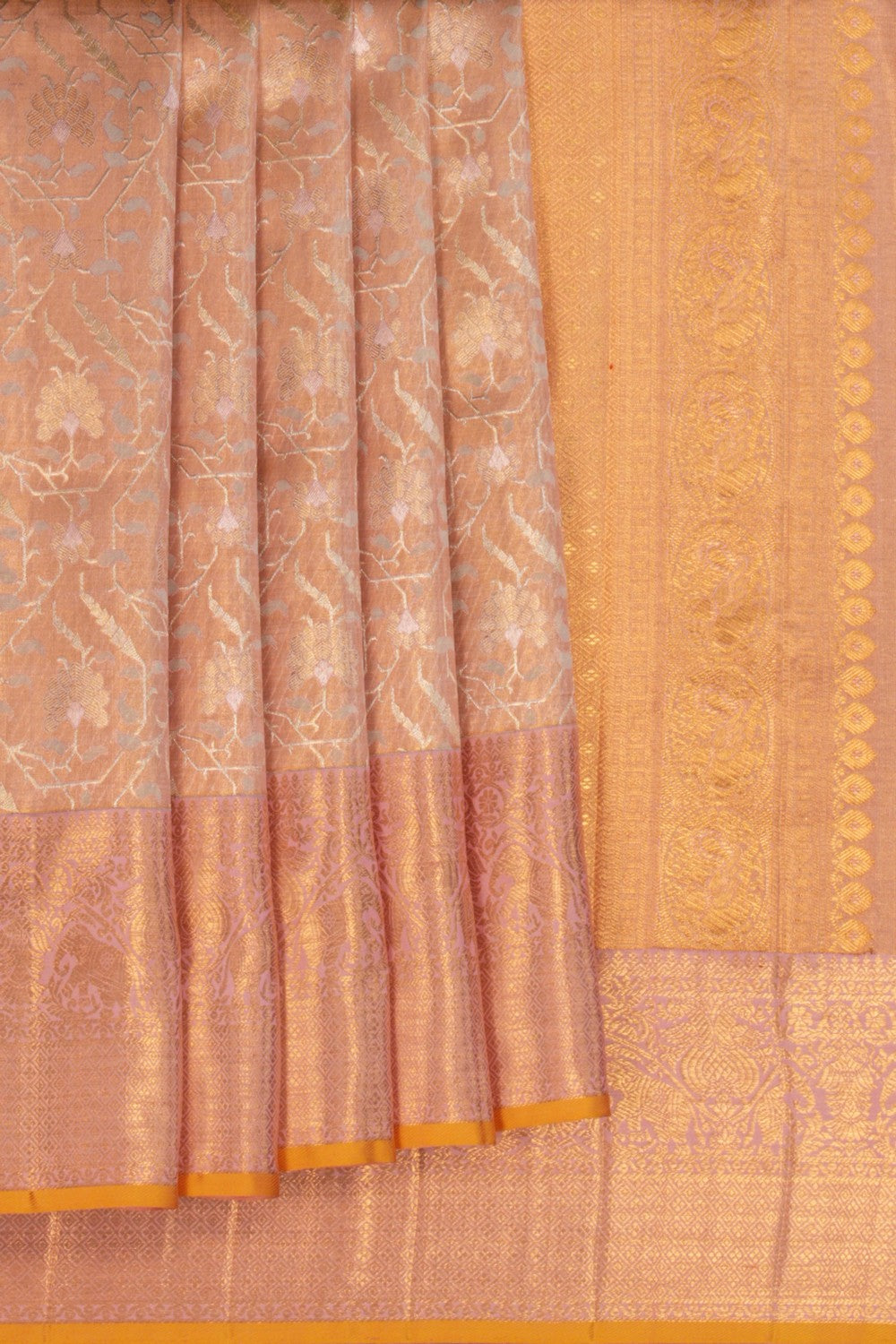 Image of Kanchipattu Brocade Pink Saree