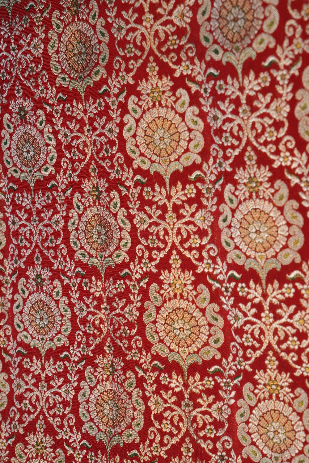 Kanchipattu Tissue Brocade Red Saree