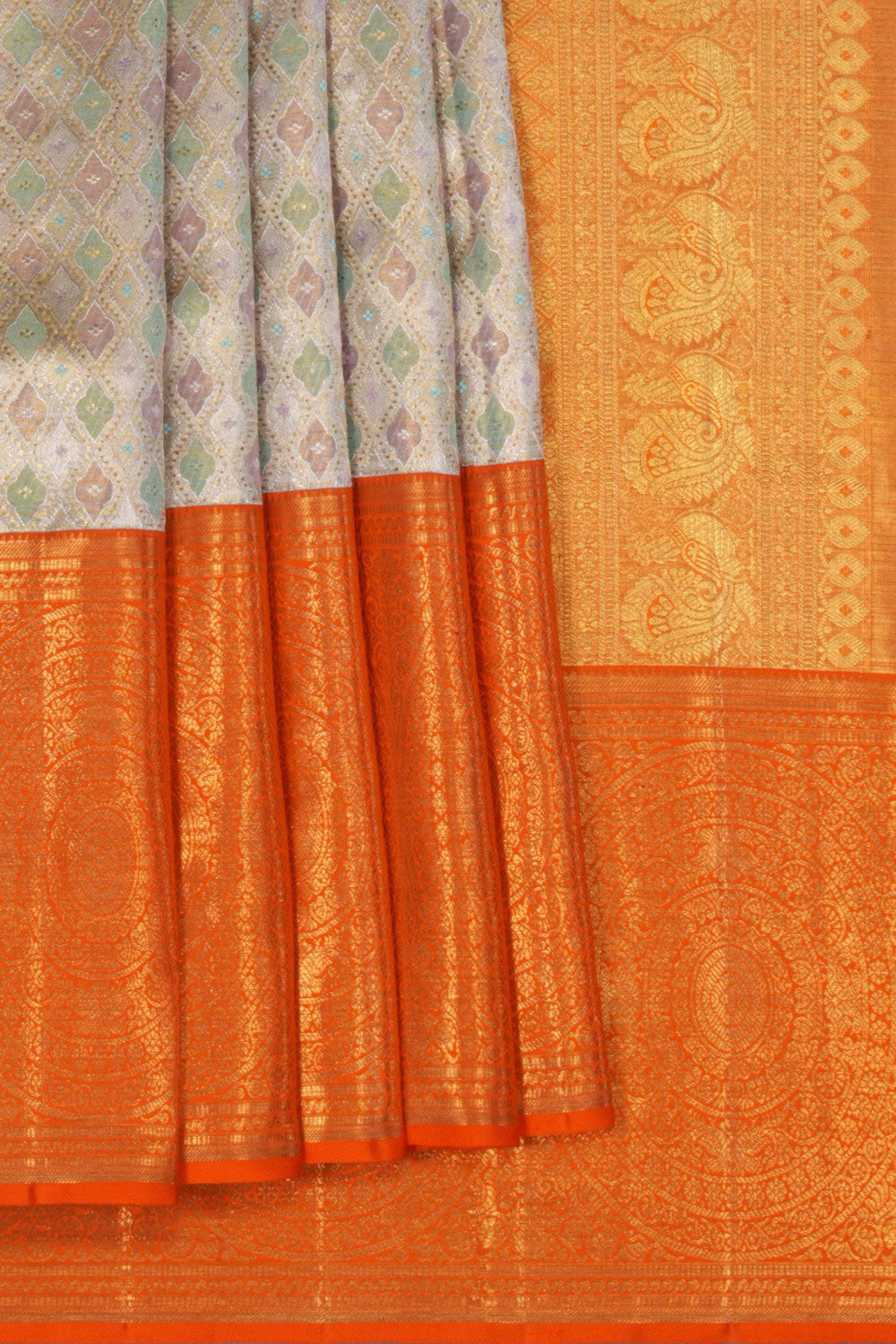 Image of Kanchipattu Tissue Brocade Sea Green Saree
