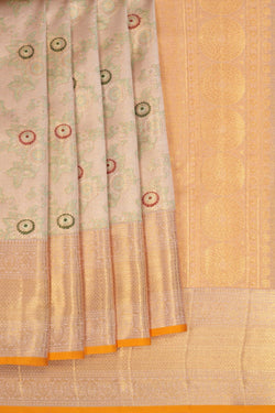 Image of Kanchipattu Brocade Gold Saree