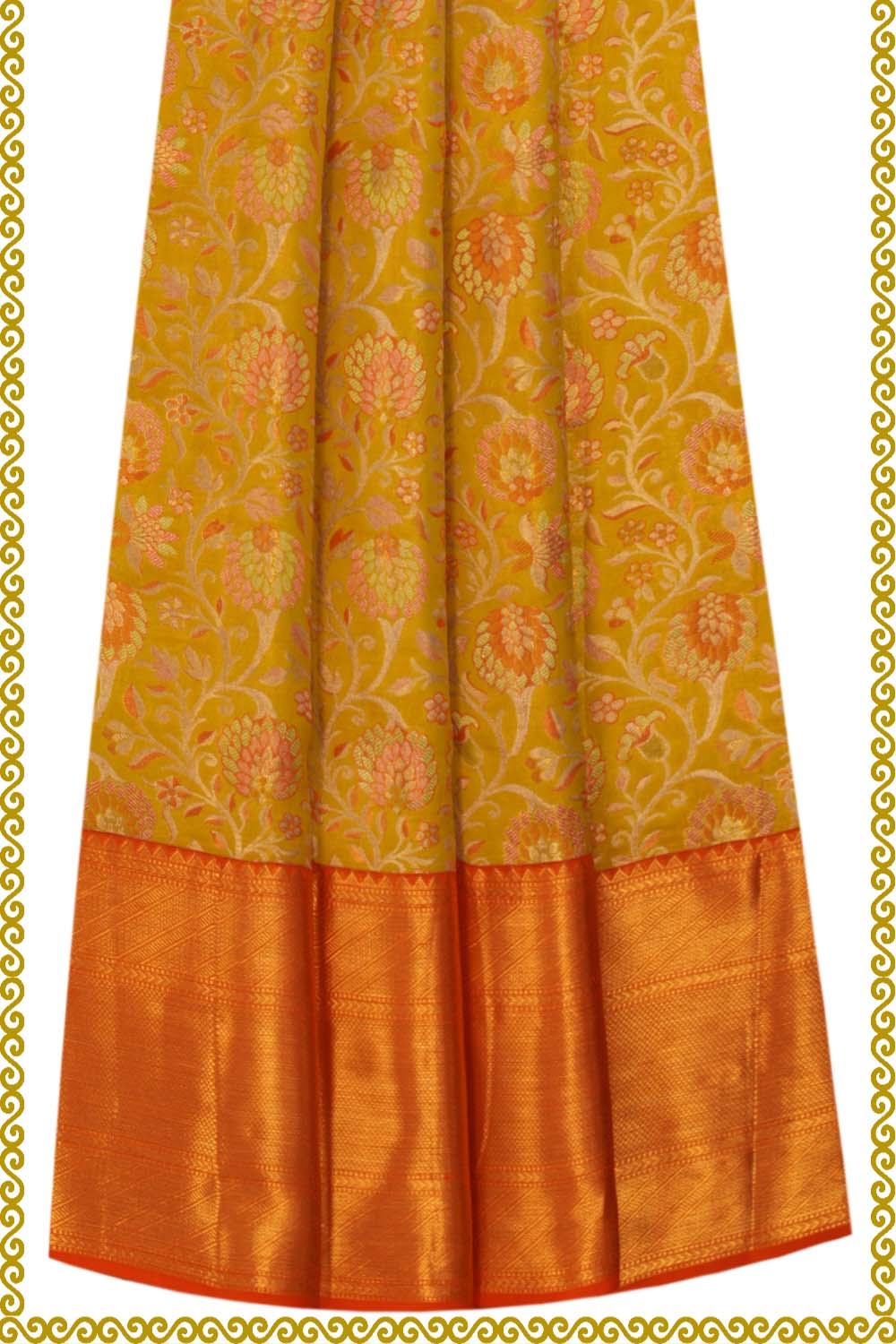 Kanchi Pattu Pavadai Unstitched Set