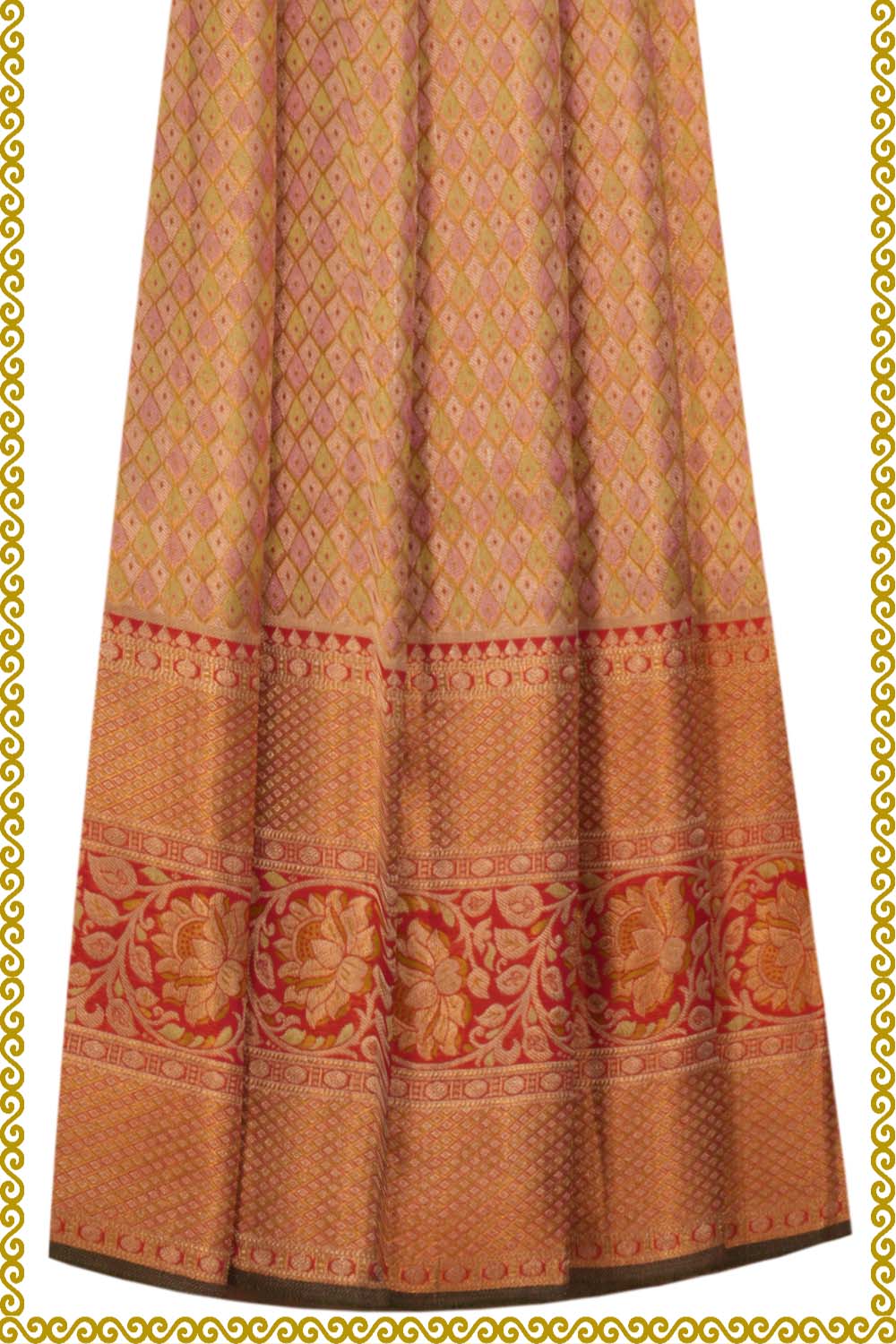Kanchi Pattu Pavadai Unstitched Set