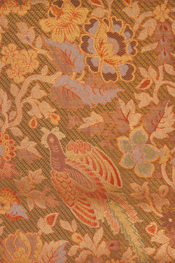 Image of Kanchipattu Pavada Green Unstitched Set
