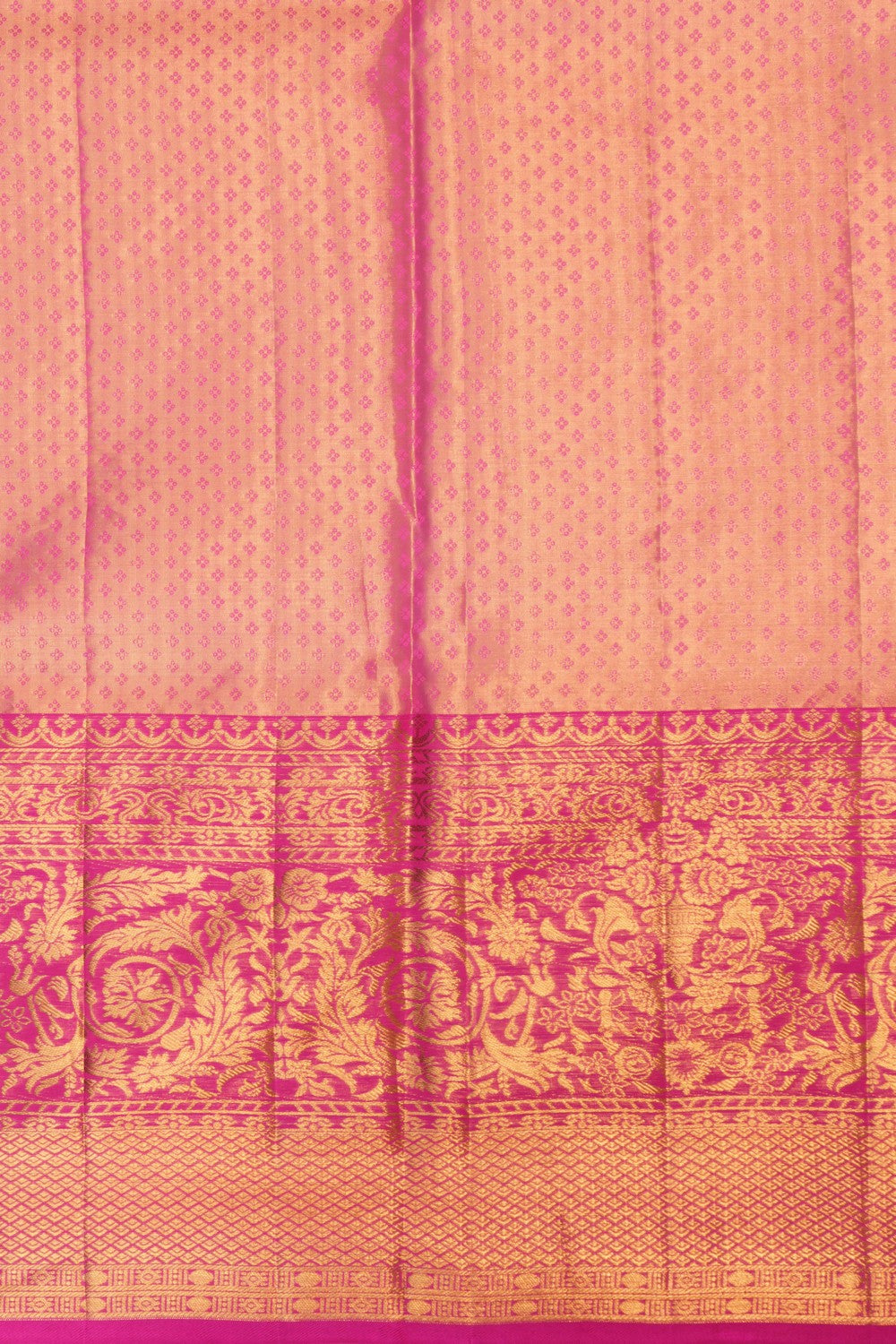 Kanchipattu Pavada Green Unstitched Set