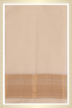 Image of Kanchi Silk Cream Dhoti With Kanduva (8 X 4)