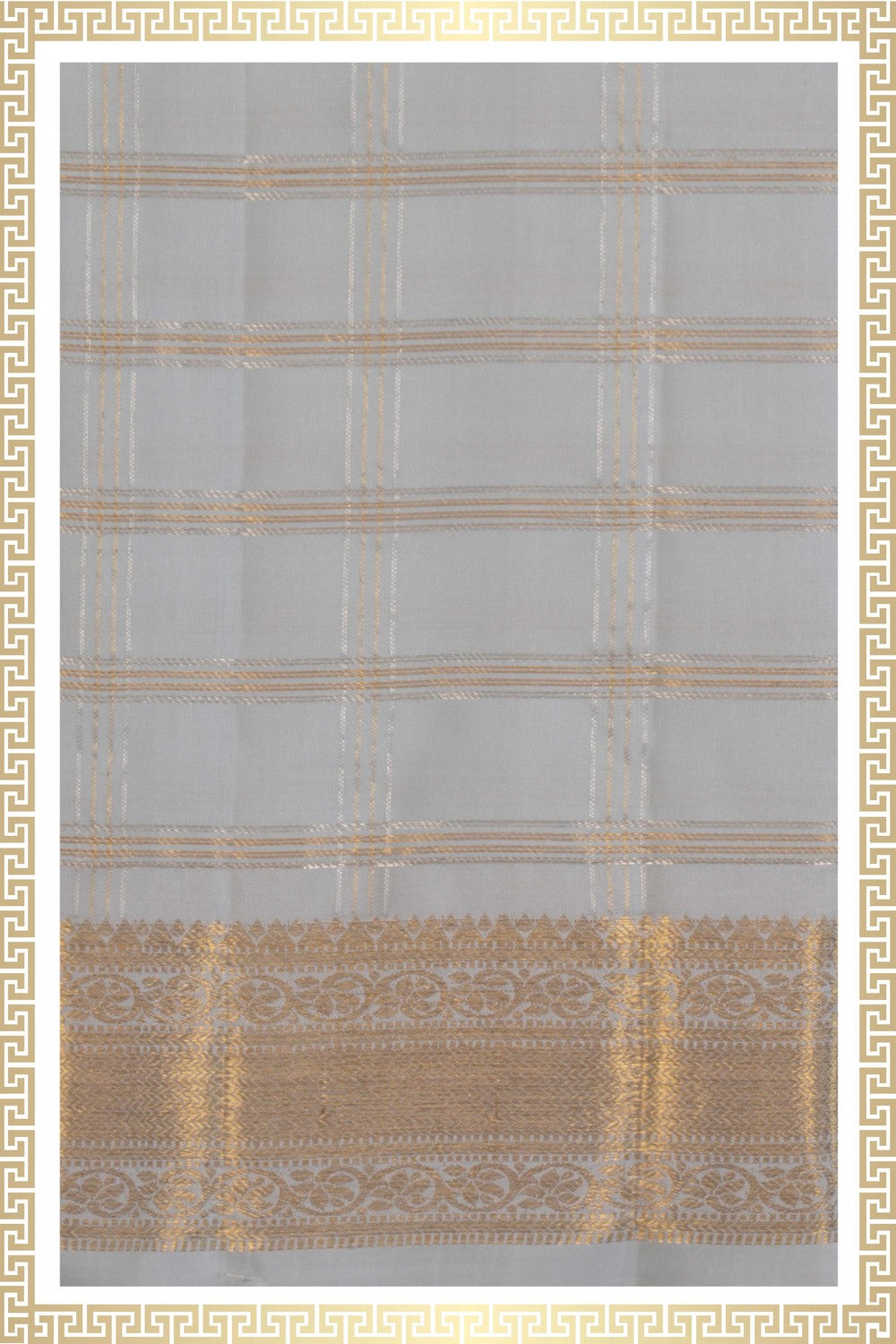 Kanchi Silk Ice Blue Dhoti With Kanduva (8 X 4)