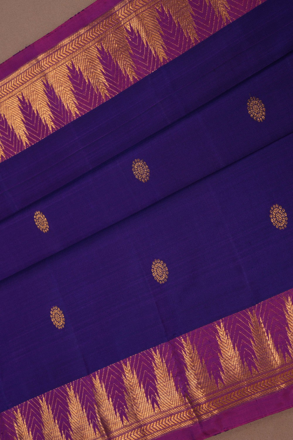 Image of Kanchipattu Purple Saree