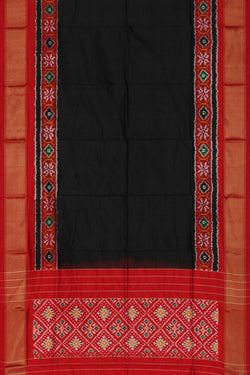 Image of Pochampally Ikat Silk Black Dupatta