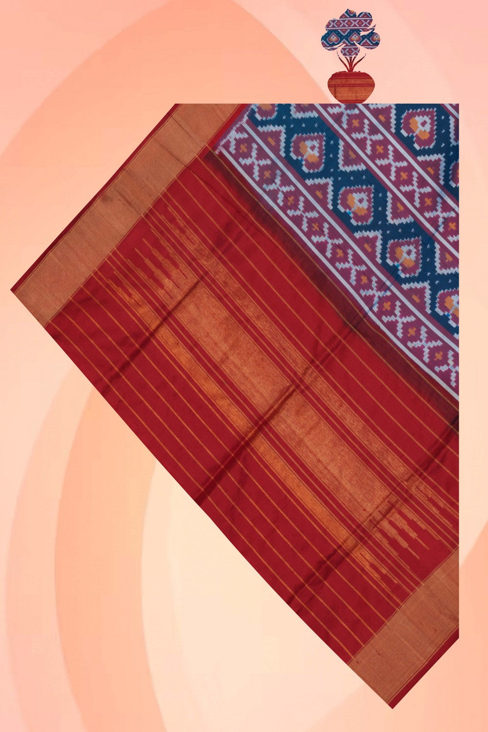 Image of Pochampally Ikat-Woven Dupatta