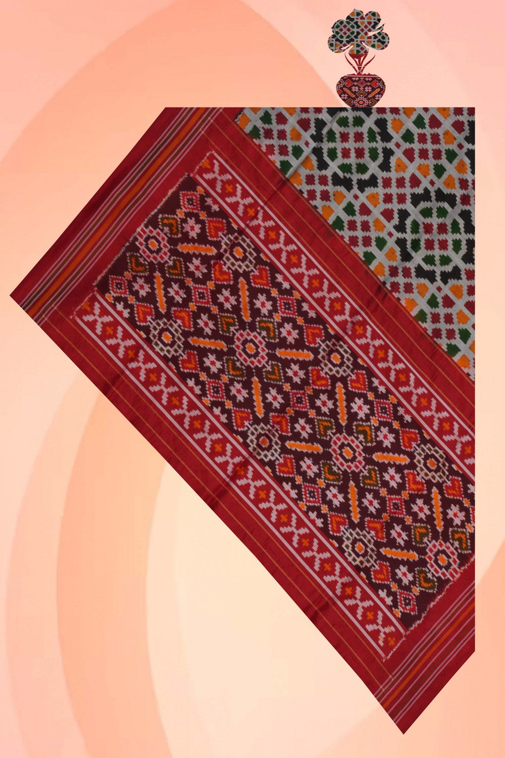 Image of Pochampally Ikat-Woven Dupatta
