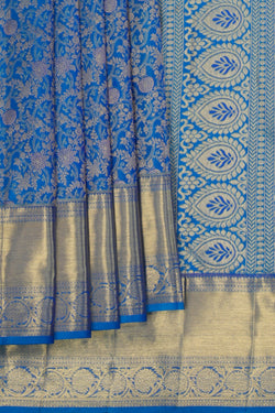 Image of Kanchipattu Brocade Blue Saree