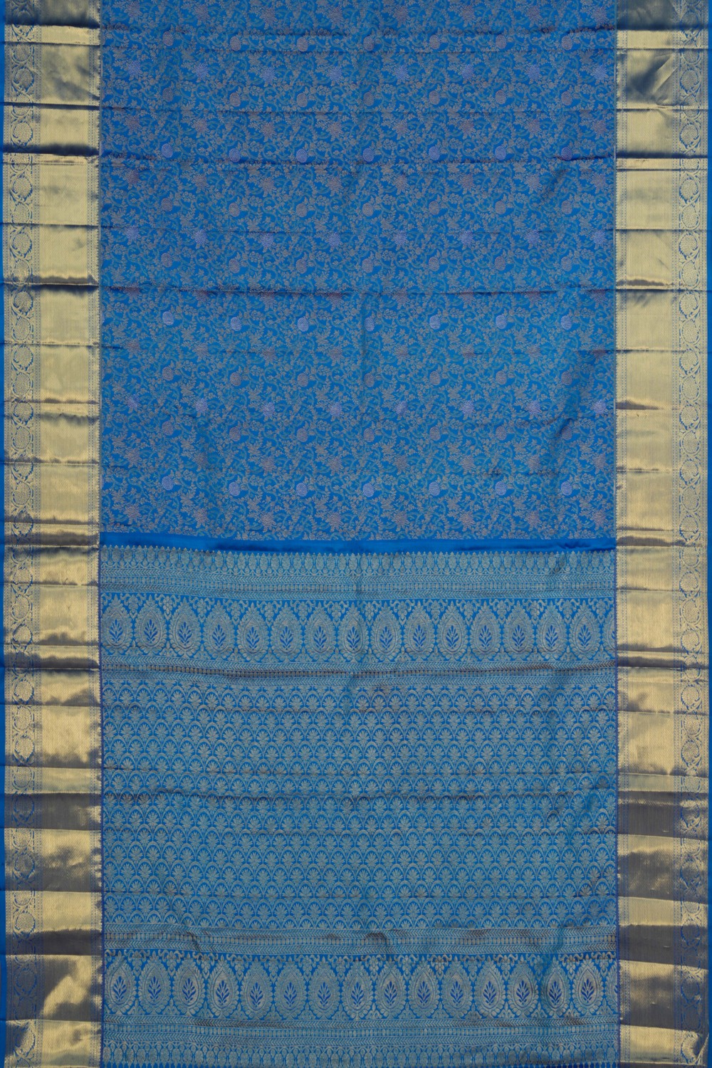 Image of Kanchipattu Brocade Blue Saree