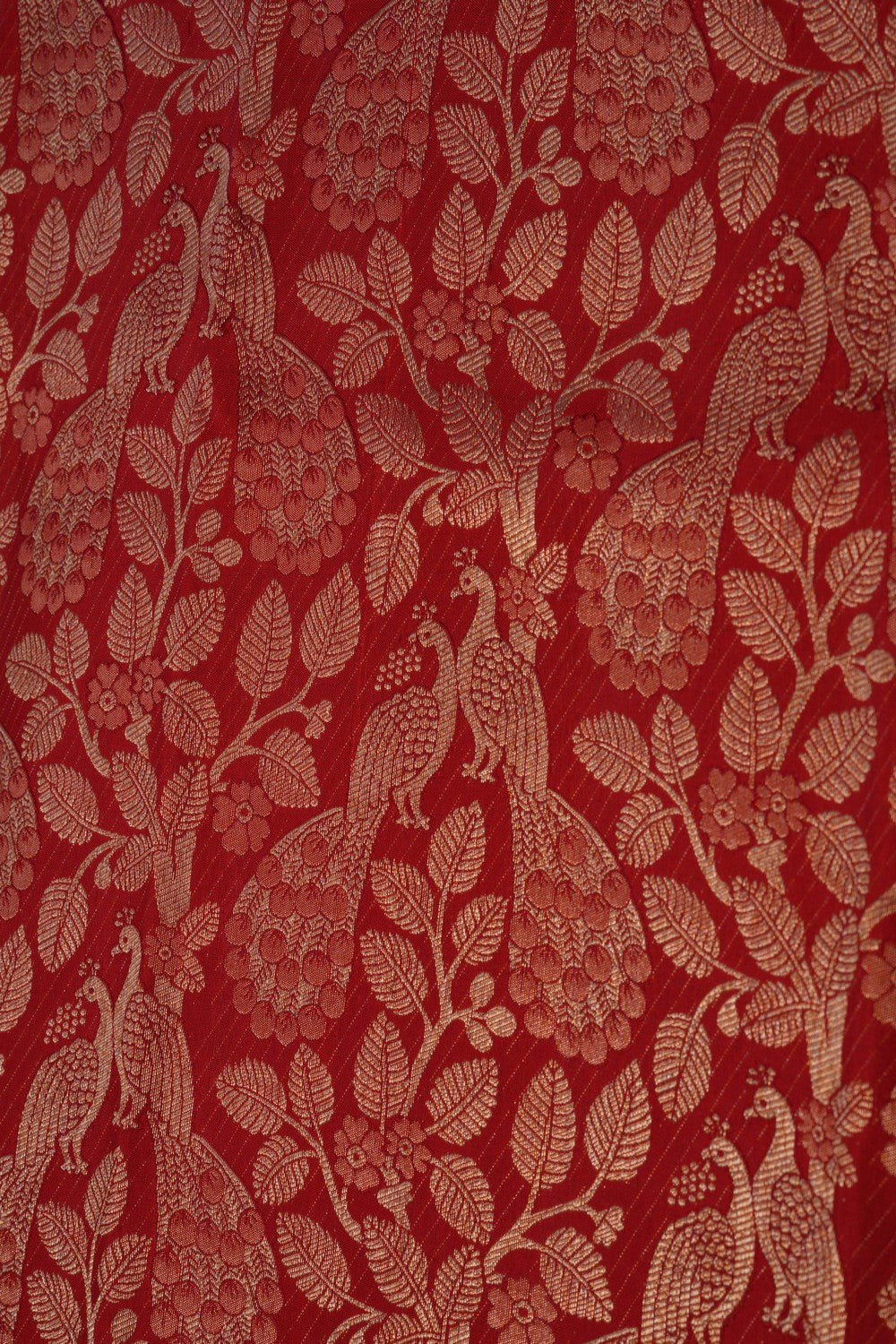 Kanchipattu Tissue Brocade Red Saree