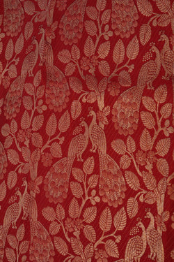 Image of Kanchipattu Tissue Brocade Red Saree