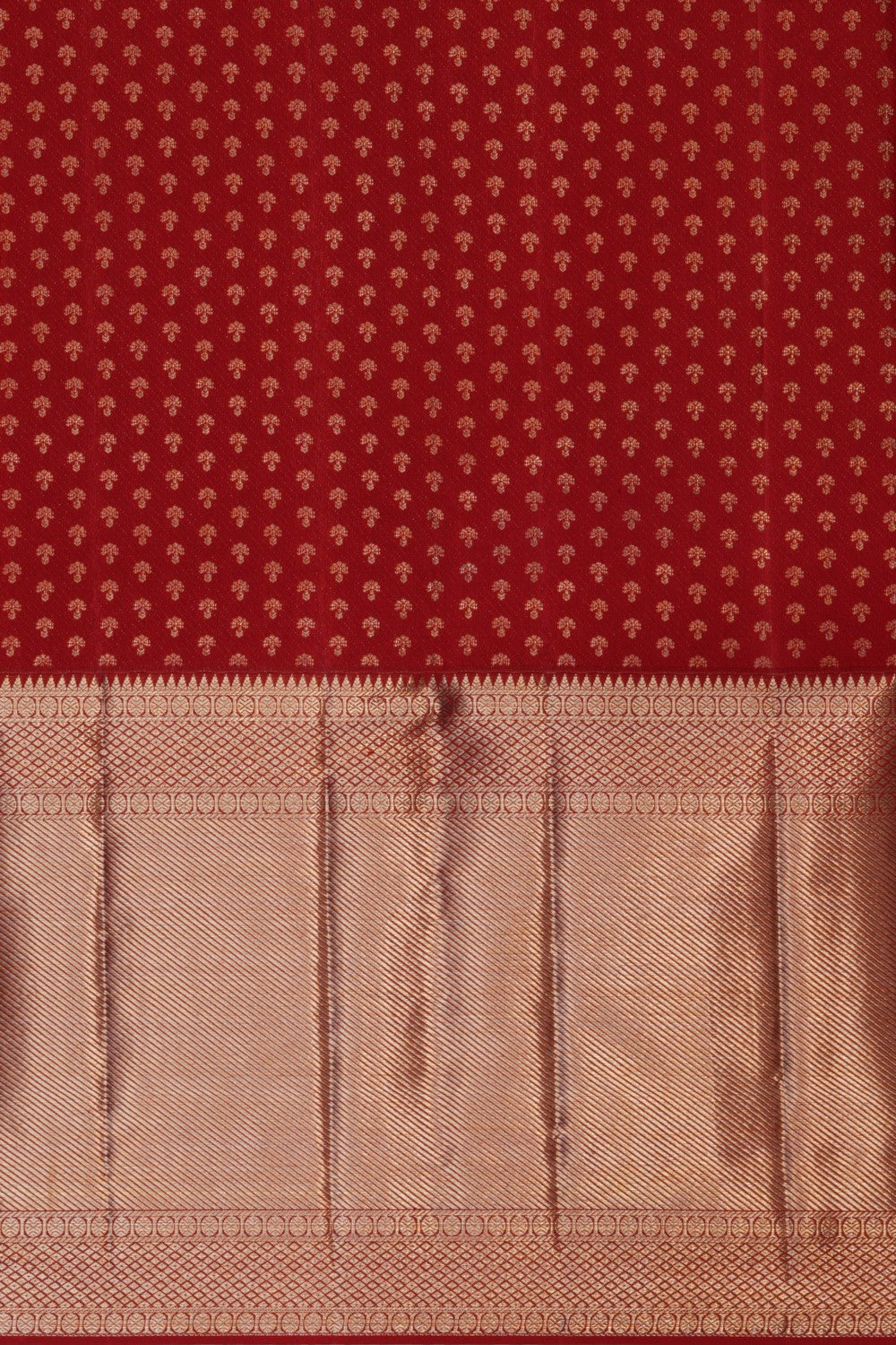 Kanchipattu Tissue Brocade Red Saree