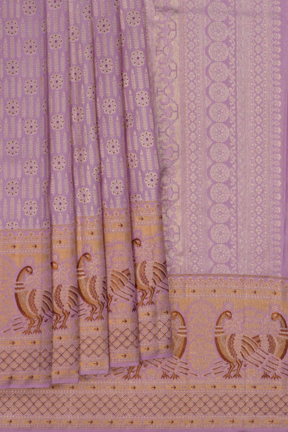 Kanchipattu Tissue Brocade Purple Saree