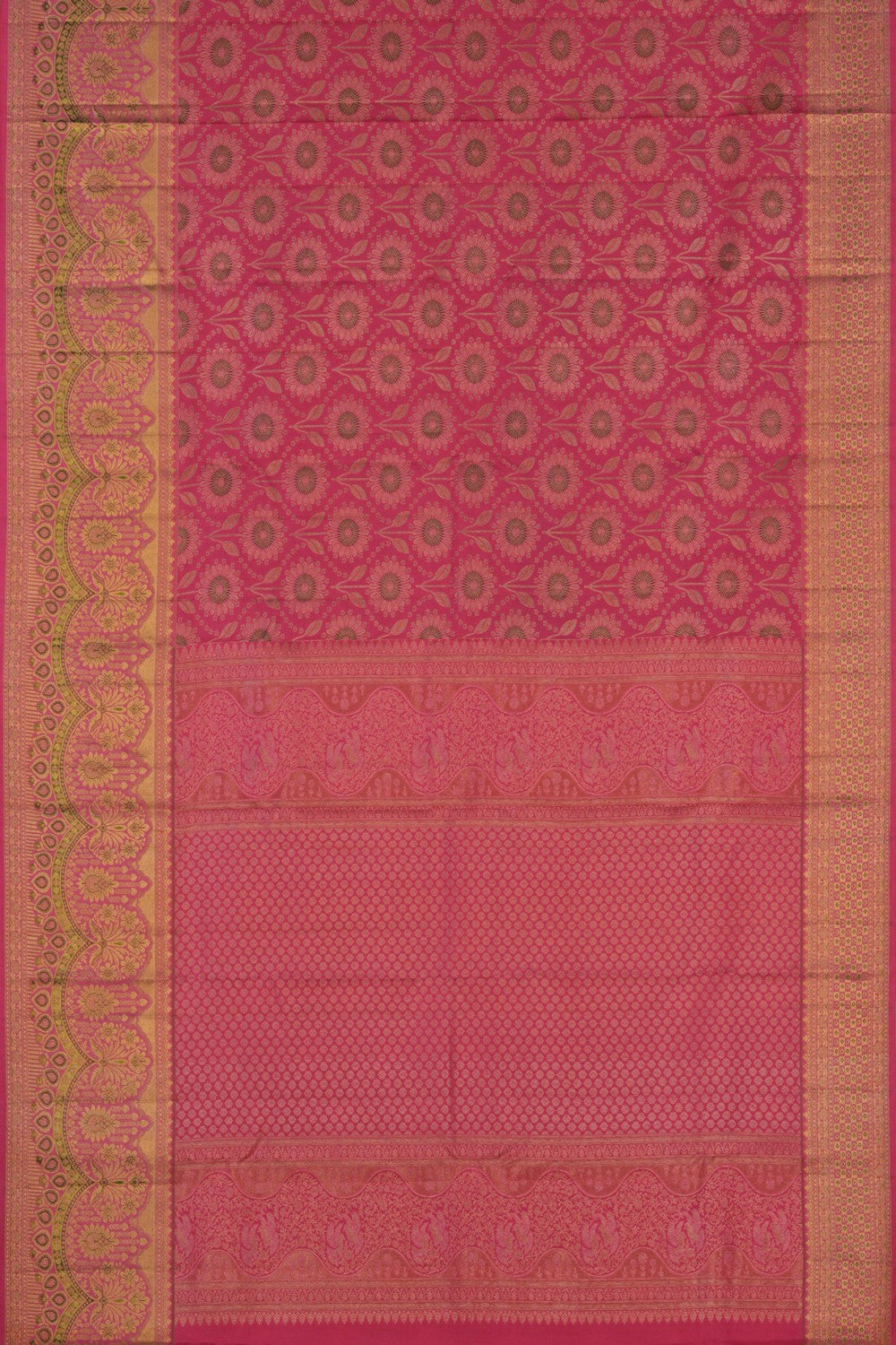 Image of Kanchipattu Tissue Brocade Pink Saree