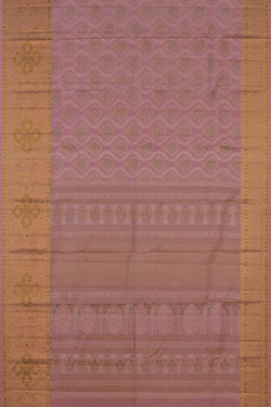 Image of Kanchipattu Brocade Coral Pink Saree