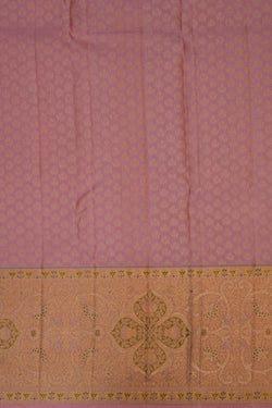 Image of Kanchipattu Brocade Coral Pink Saree