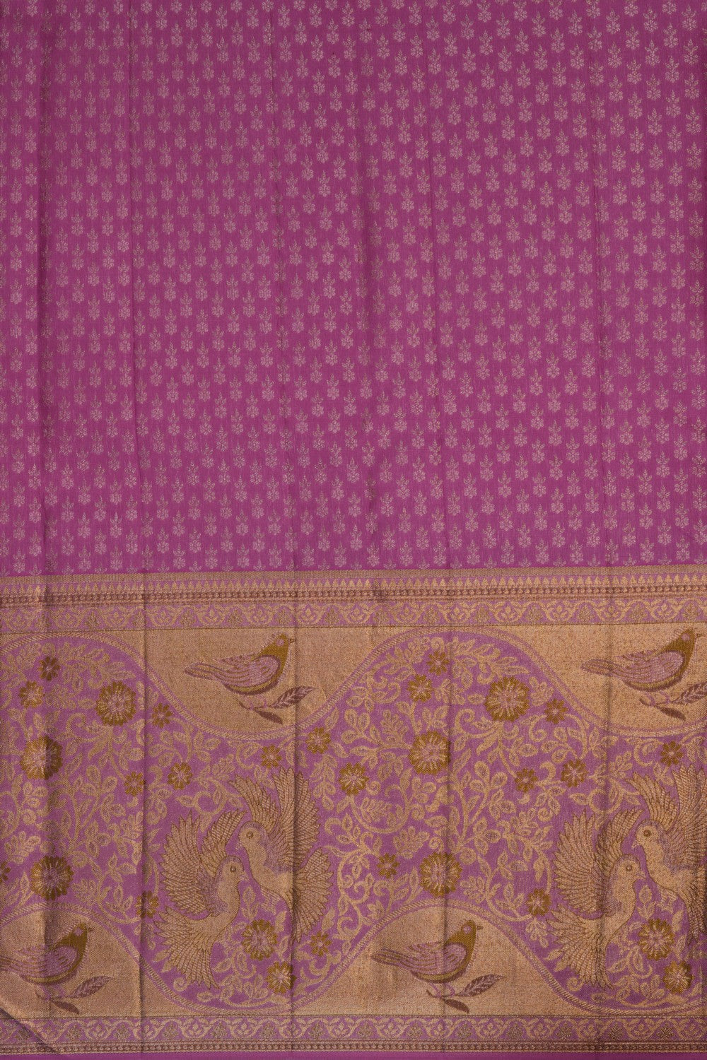 Image of Kanchipattu Brocade Gold Beige Saree