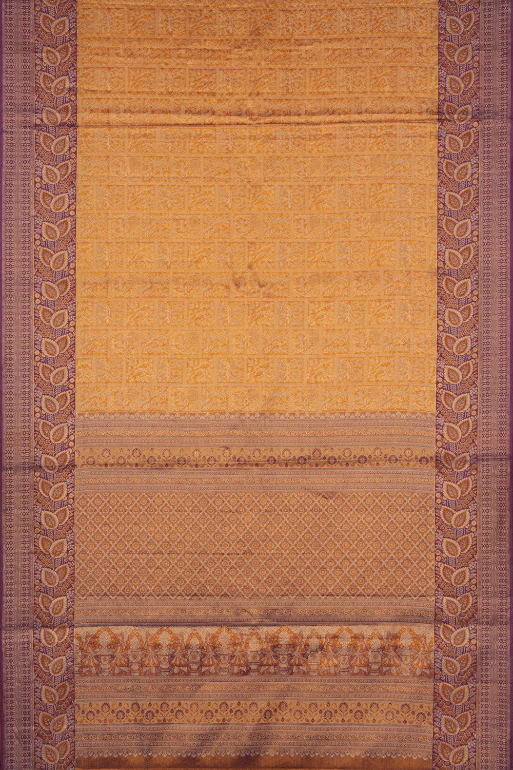 Image of Kanchipattu Brocade Gold Saree