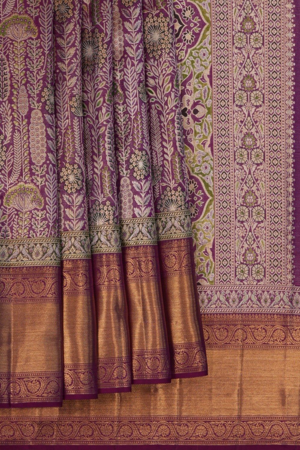 Image of Kanchipattu Brocade Purple Saree
