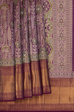Image of Kanchipattu Brocade Purple Saree