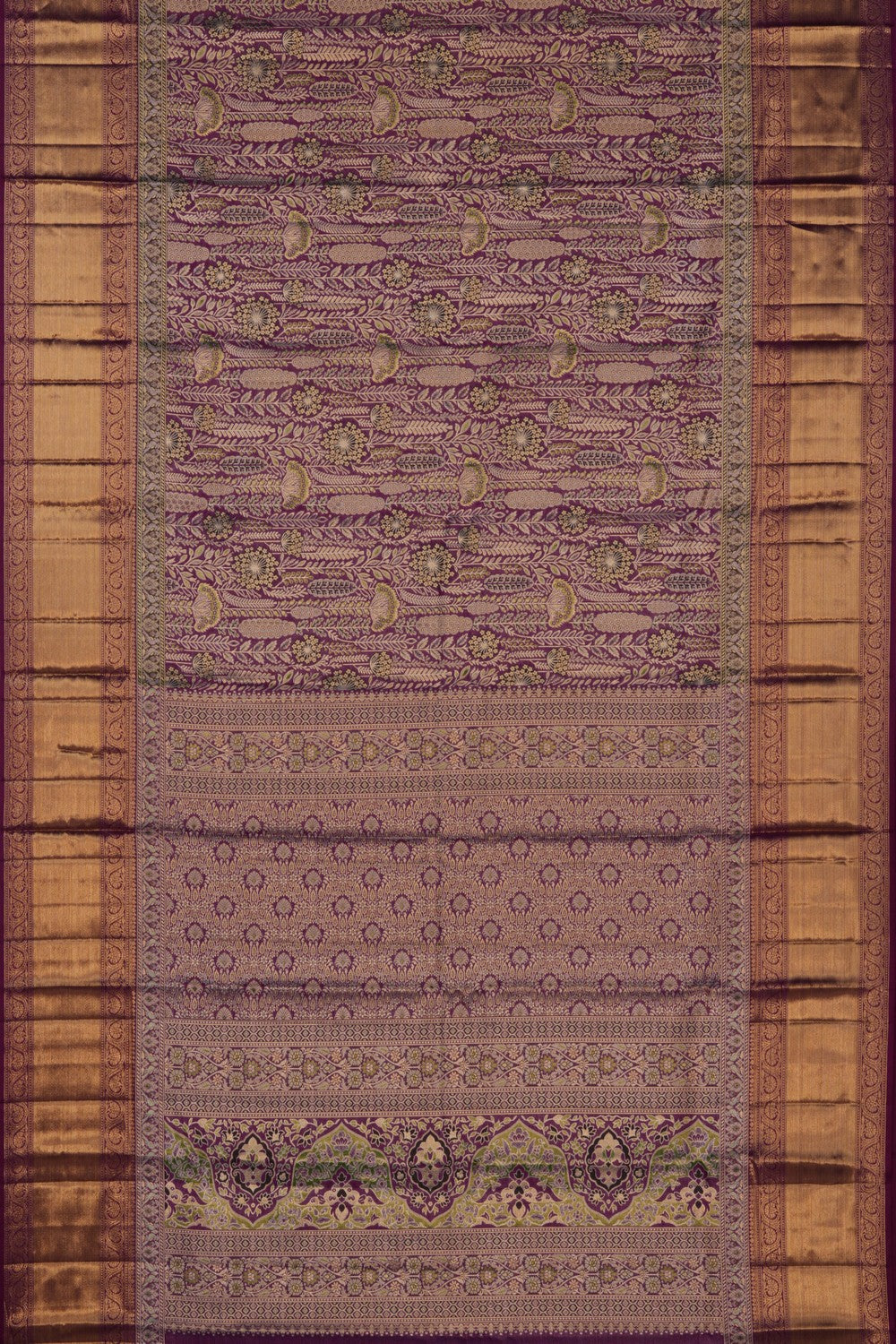 Image of Kanchipattu Brocade Purple Saree