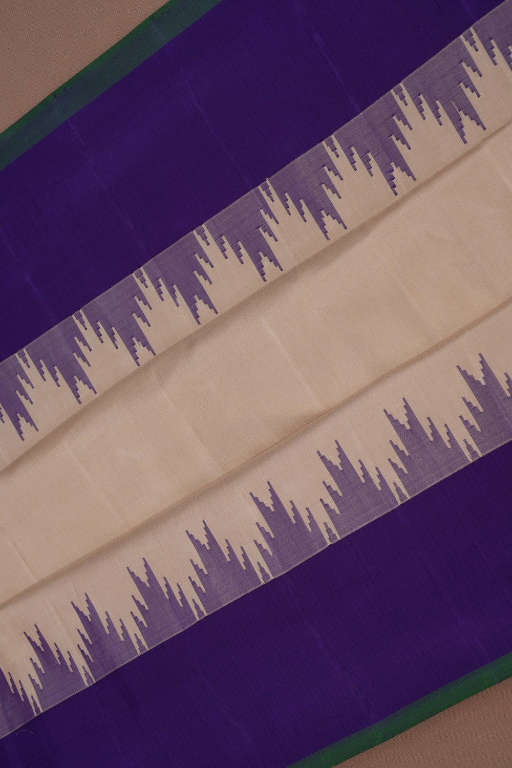 Gadwal Silk Ivory Off-White Saree