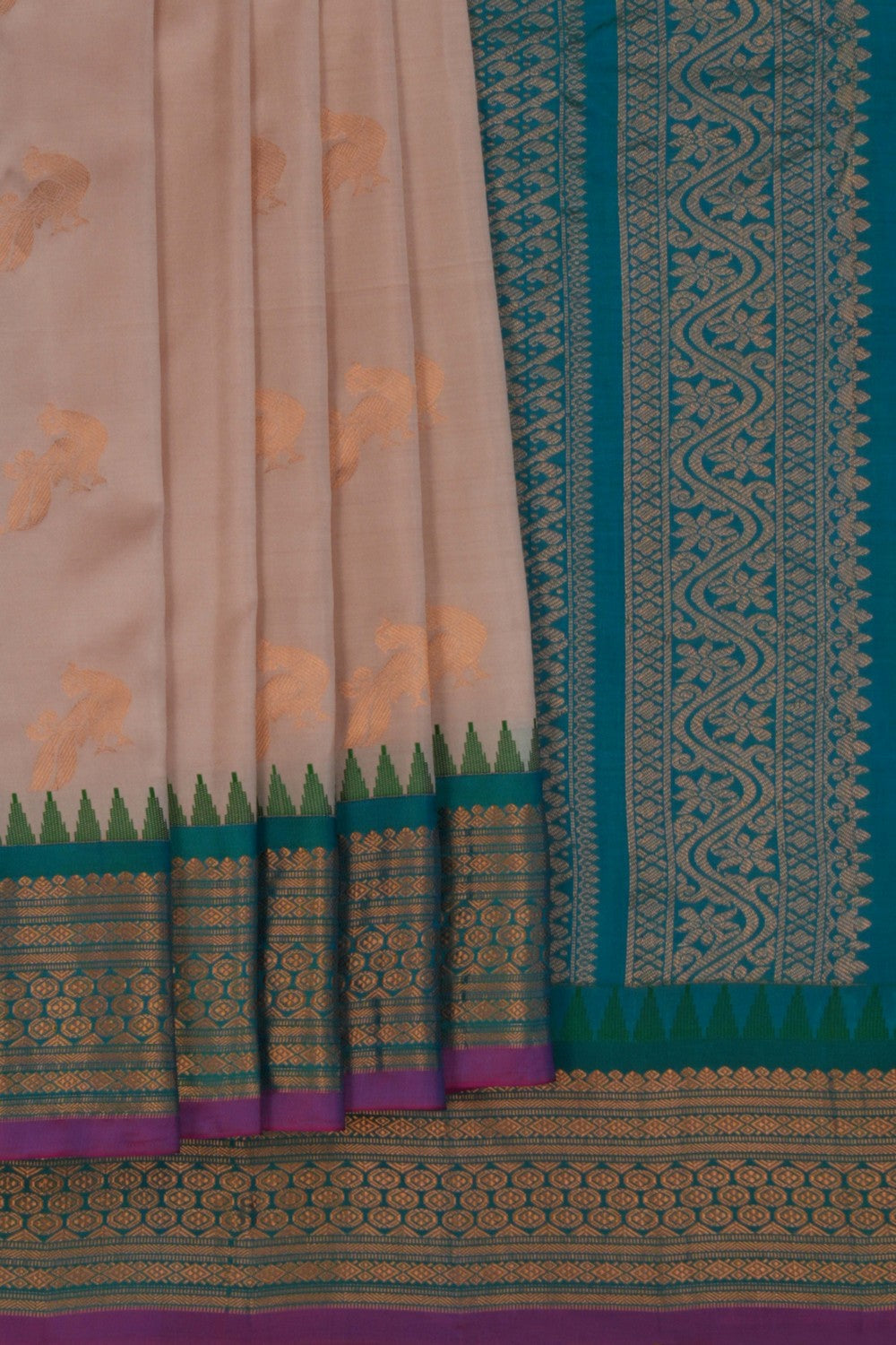 Gadwal Silk Beige Saree