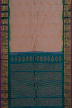 Image of Gadwal Silk Beige Saree