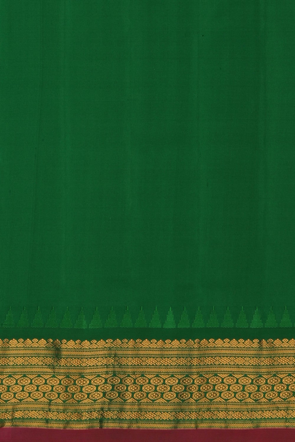 Image of Gadwal Silk Coral Peach Saree