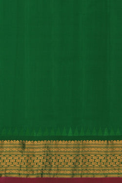 Image of Gadwal Silk Coral Peach Saree
