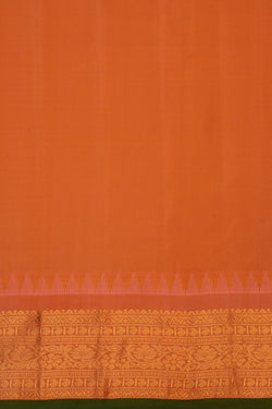 Image of Gadwal Silk Kattam Green Saree
