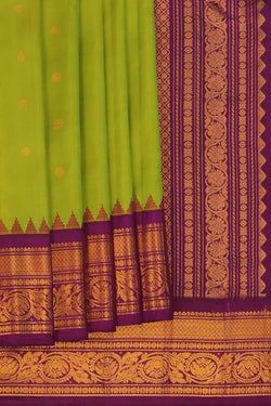 Image of Gadwal Silk Green Saree